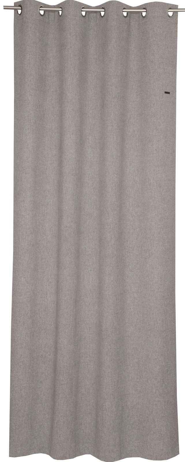 Esprit Ösenschal E-HARP Grauer Ösenschal 140x250cm, frontal aufgenommen, mit Metallösen zur einfachen Aufhängung.