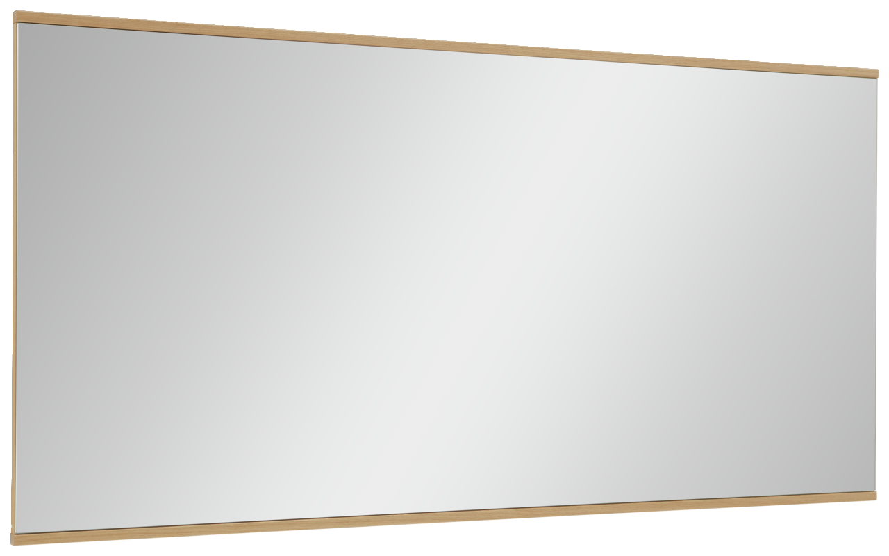 Dieter Knoll XL-Spiegel RIVA Großer rechteckiger Spiegel mit schmalem Holzrahmen, seitliche Perspektive