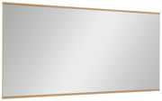Großer rechteckiger Spiegel mit schmalem Holzrahmen, seitliche Perspektive