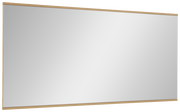Großer rechteckiger Spiegel mit schmalem Holzrahmen, seitliche Perspektive