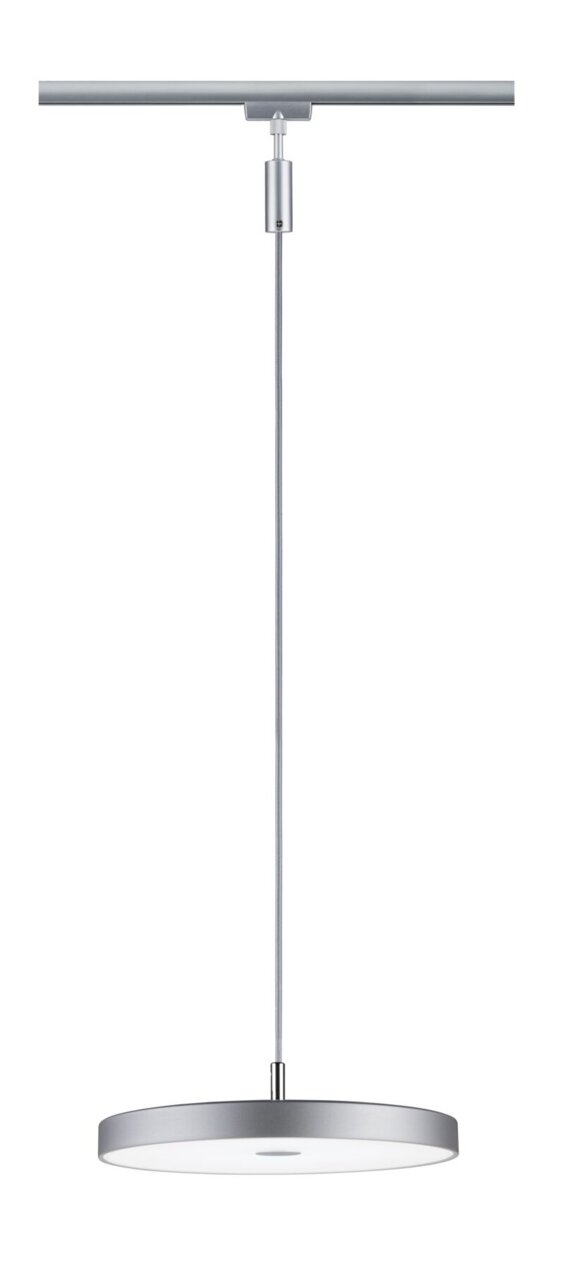 PAULMANN Schienenpendel Hildor URAIL Moderne Schienenpendelleuchte Hildor in Silber, seitliche Perspektive