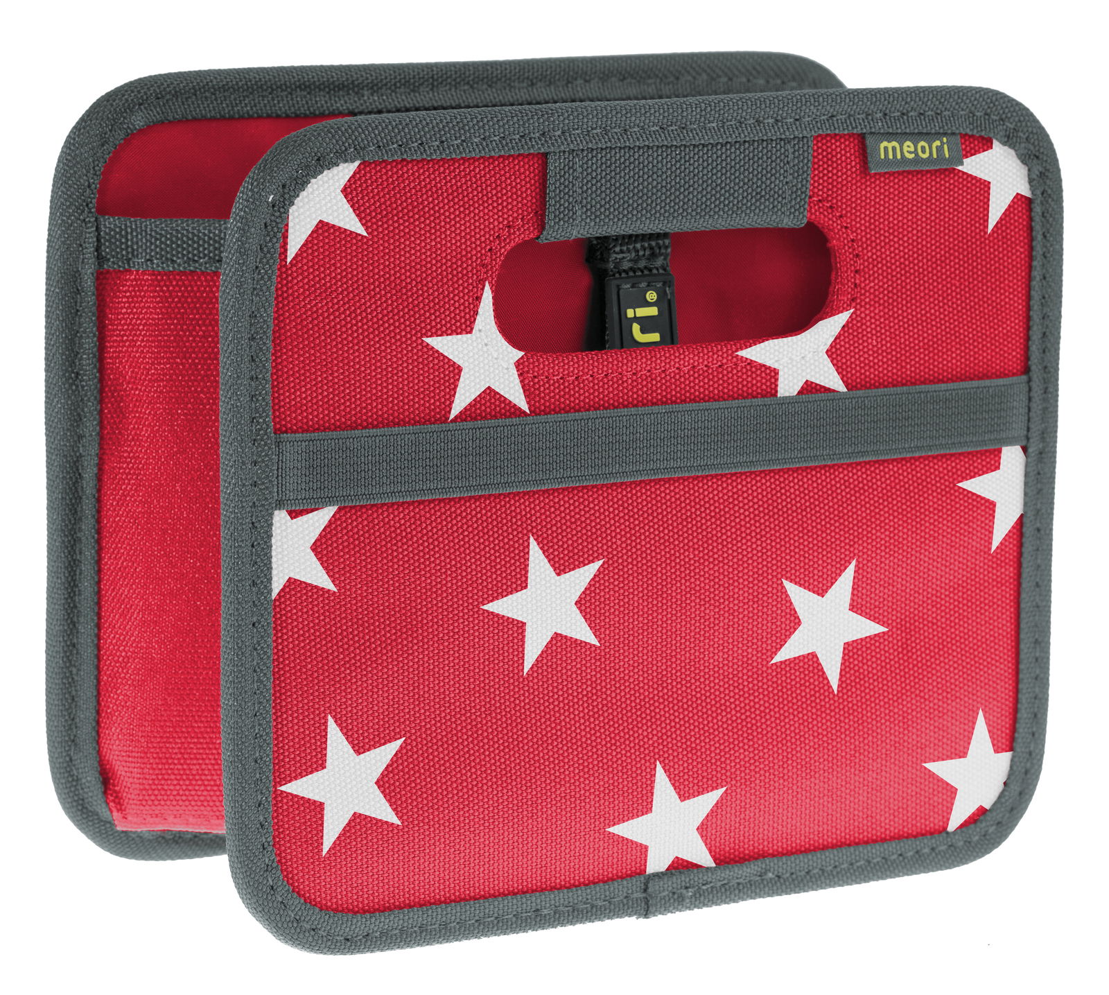 Meori Faltbox Mini Rote Faltbox Mini mit weißen Sternen, Vorderansicht