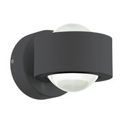 Moderne Wandleuchte 'TREVIOLO' in schwarzem Design, seitliche Perspektive