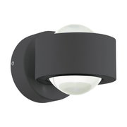 Moderne Wandleuchte 'TREVIOLO' in schwarzem Design, seitliche Perspektive