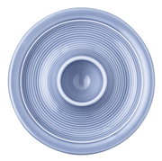Blauer Eierbecher mit Ablage, Ansicht von oben