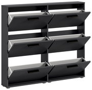 Schuhkipper mit sechs Fächern in dunkler Farbe, seitliche Perspektive