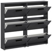 Schuhkipper mit sechs Fächern in dunkler Farbe, seitliche Perspektive