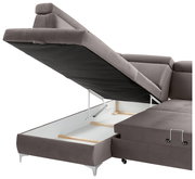 Rundecke mit geöffnetem Stauraum, seitliche Perspektive