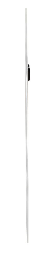 Seitenansicht eines runden Spiegels mit einem Durchmesser von ca. 50 cm.