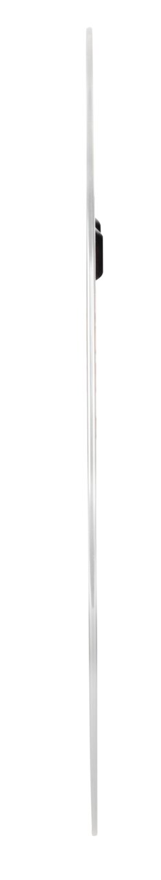 Seitenansicht eines runden Spiegels mit einem Durchmesser von ca. 50 cm.