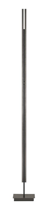 Moderne LED-staande lamp BEN in zijaanzicht, met een slank, verticaal ontwerp en een rechthoekige voet.