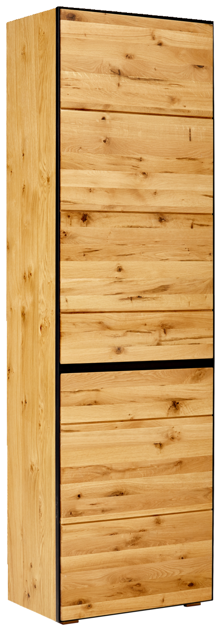 Linea Natura Garderobenschrank rechts KELIO MAX Garderobenschrank aus Holz mit natürlicher Maserung, rechte Perspektive