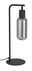 Eglo Leuchten Tischleuchte MAIONE Moderne Tischleuchte MAIONE in schwarzem Metall mit zylindrischem Glaslampenschirm, seitliche Perspektive.