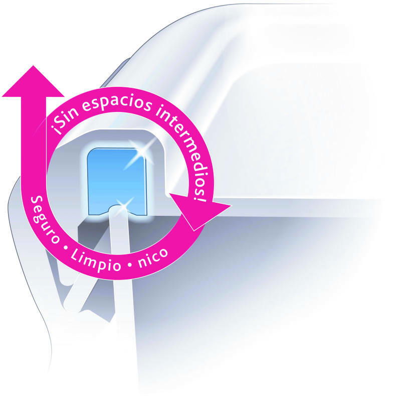 Nahaufnahme einer Ecke der Dose CLIP & CLOSE 0,55 Liter mit Fokus auf die dichte Versiegelung, perspektivisch von oben.