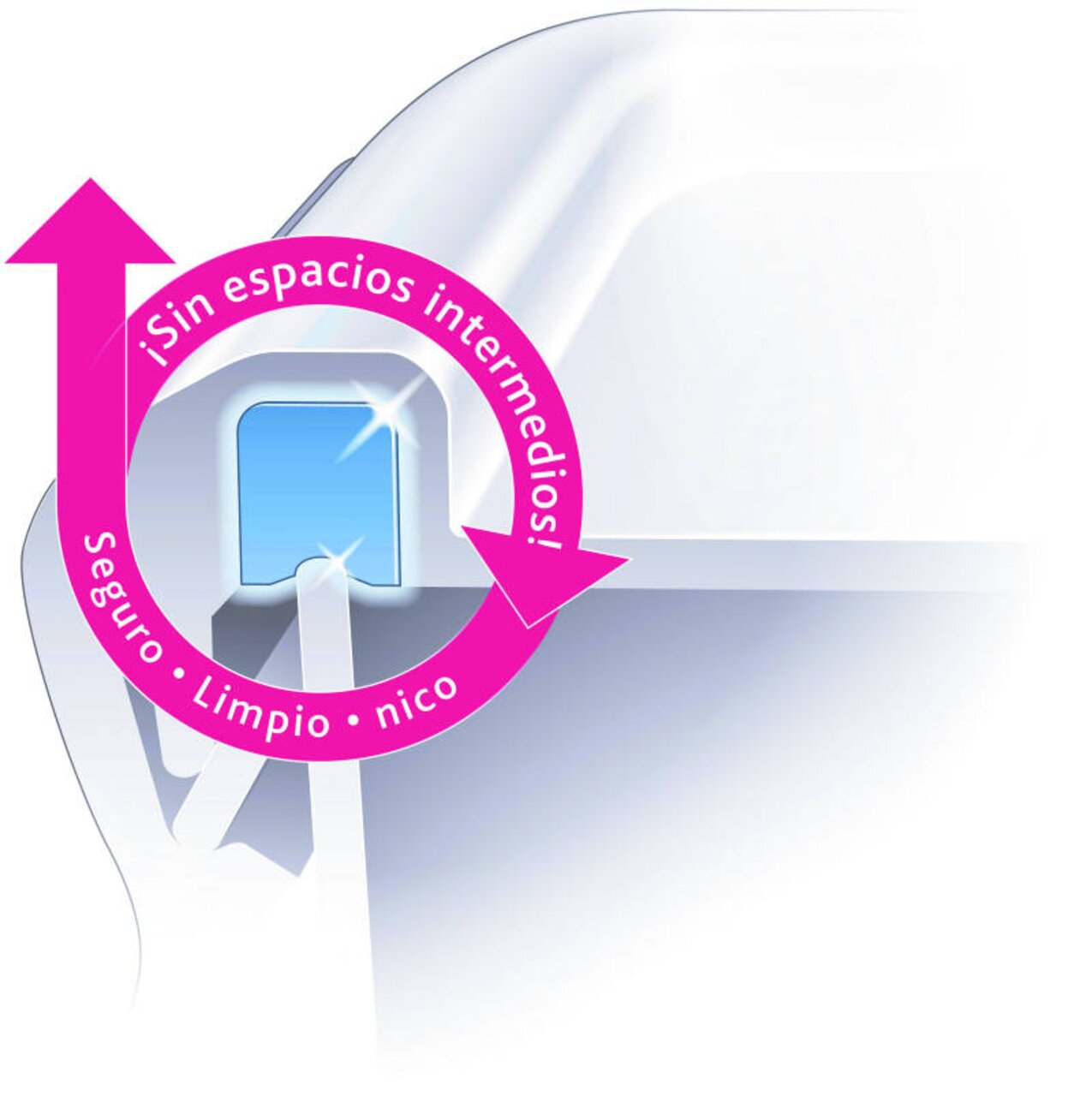 Nahaufnahme einer Ecke der Dose CLIP & CLOSE 0,55 Liter mit Fokus auf die dichte Versiegelung, perspektivisch von oben.
