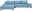 Blaue Rundecke Ottli mit modernem Design, linke Perspektive