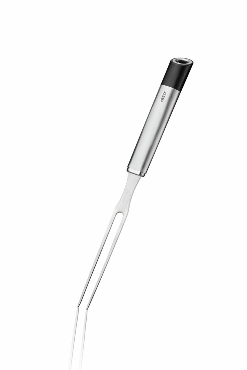 Serviergabel PRIMELINE aus Edelstahl mit ergonomischem Griff, seitliche Perspektive