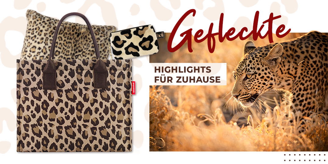 Highlights im Leopardenlook – Kissen, Shopper und Accessoires mit Animal-Print für Zuhause