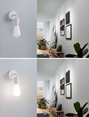 LED Leuchtmittel in einer modernen Wandhalterung, seitliche Perspektive