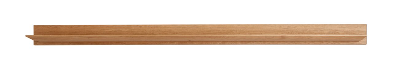 Houten wandplank met natuurlijke houtlook, gezien vanaf de voorkant
