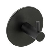 Schwarzer Wandhaken Uno Meleto aus seitlicher Perspektive