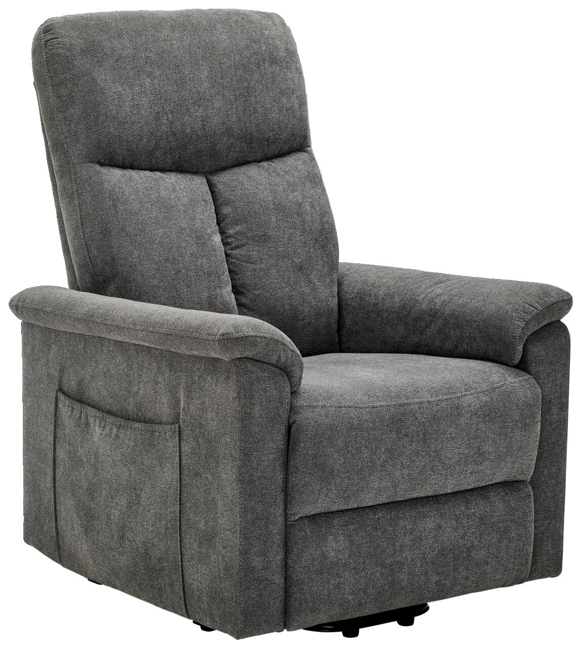 Cantus Relaxsessel ZEN Grauer Relaxsessel aus Stoff, seitliche Perspektive