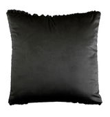 Dunkelgraues Kissen LINA 45x45 cm, Vorderansicht