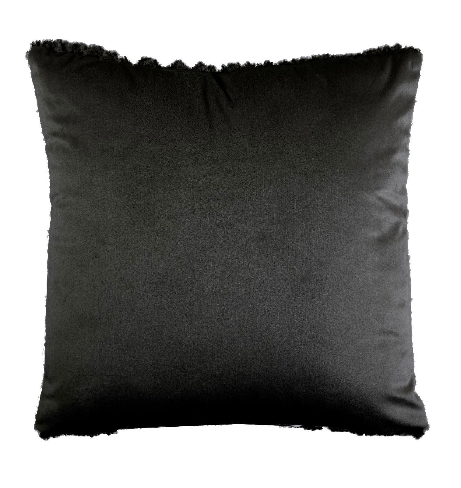 Dunkelgraues Kissen LINA 45x45 cm, Vorderansicht