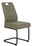 Z2 Schwingstuhl KERSTIN Moderner Schwingstuhl mit olivgrünem Stoffbezug und schwarzem Metallgestell, seitliche Perspektive
