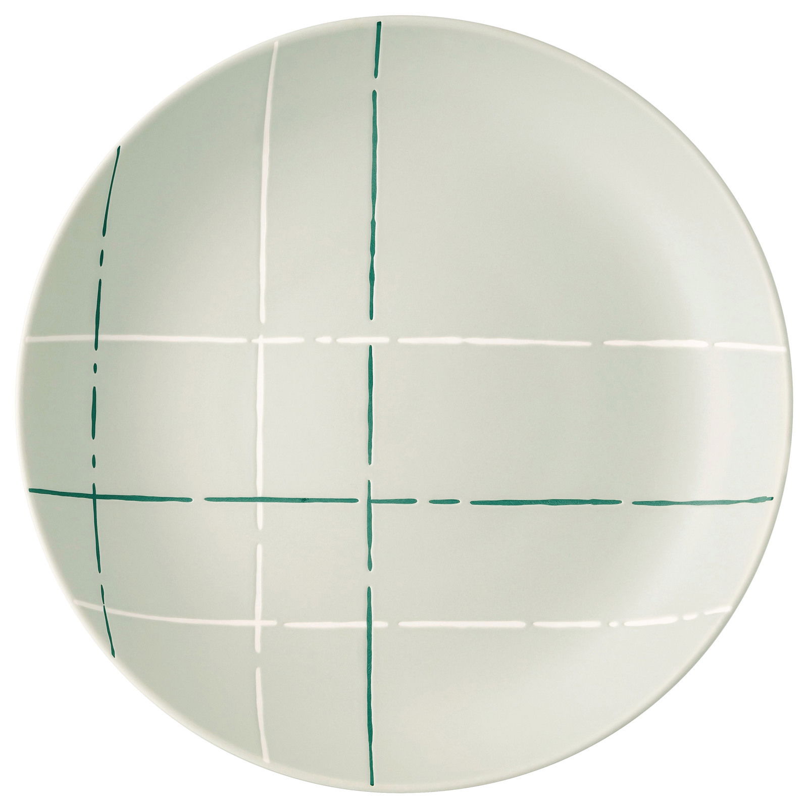 Thomas Suppenteller FUN Tiefer Teller mit grünem und weißem Linienmuster, Draufsicht
