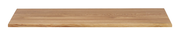 Holzplatte aus Eiche, frontal fotografiert, zeigt die Maserung und glatte Oberfläche.
