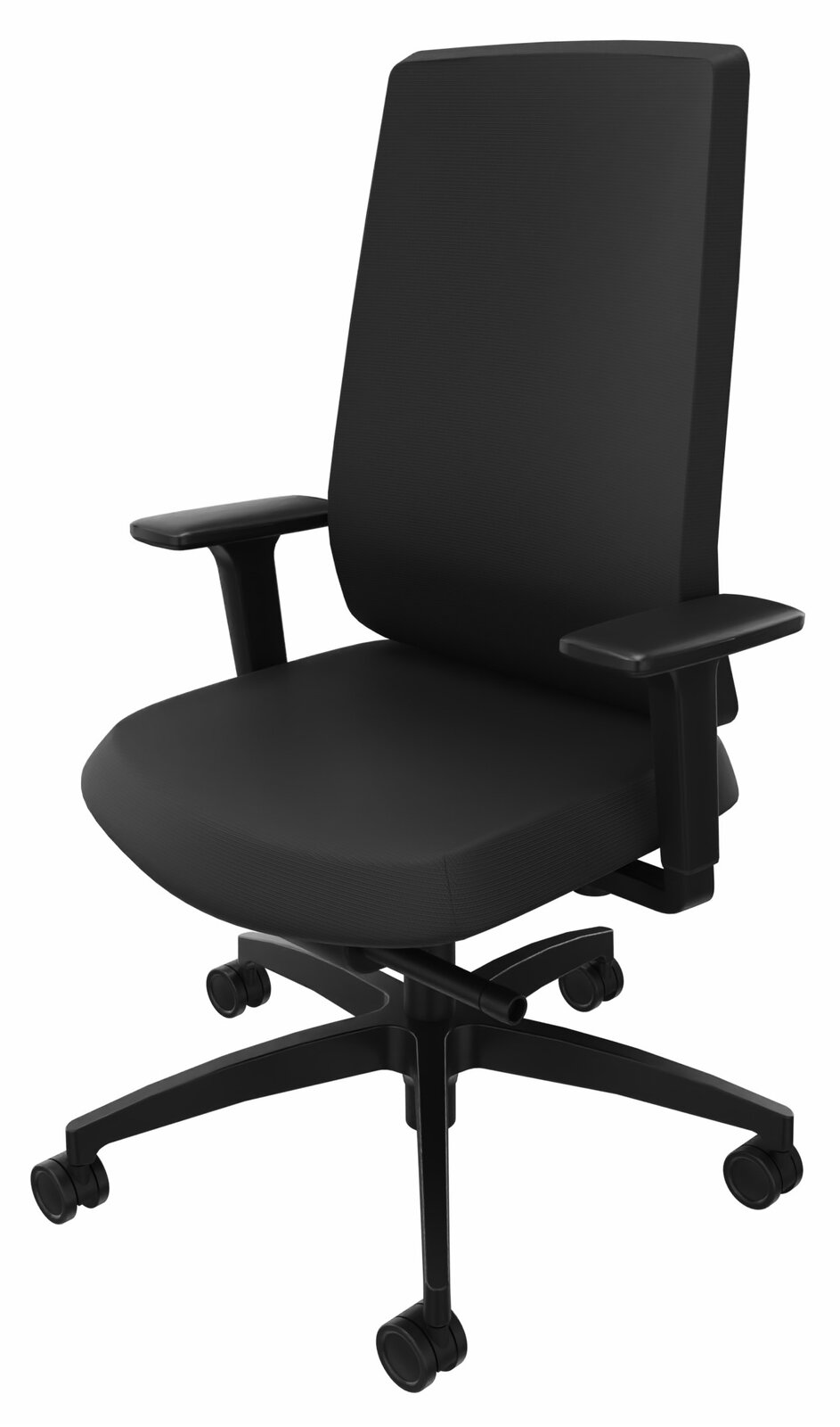 Dauphin Drehstuhl INDEED Schwarzer Drehstuhl mit Armlehnen, Seitenansicht