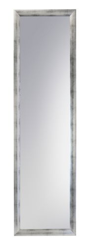 Standspiegel mit silbernem Rahmen, frontal fotografiert