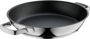 Hochwertige Servierpfanne mit Antihaftbeschichtung, seitliche Perspektive