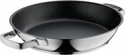 Hochwertige Servierpfanne mit Antihaftbeschichtung, seitliche Perspektive