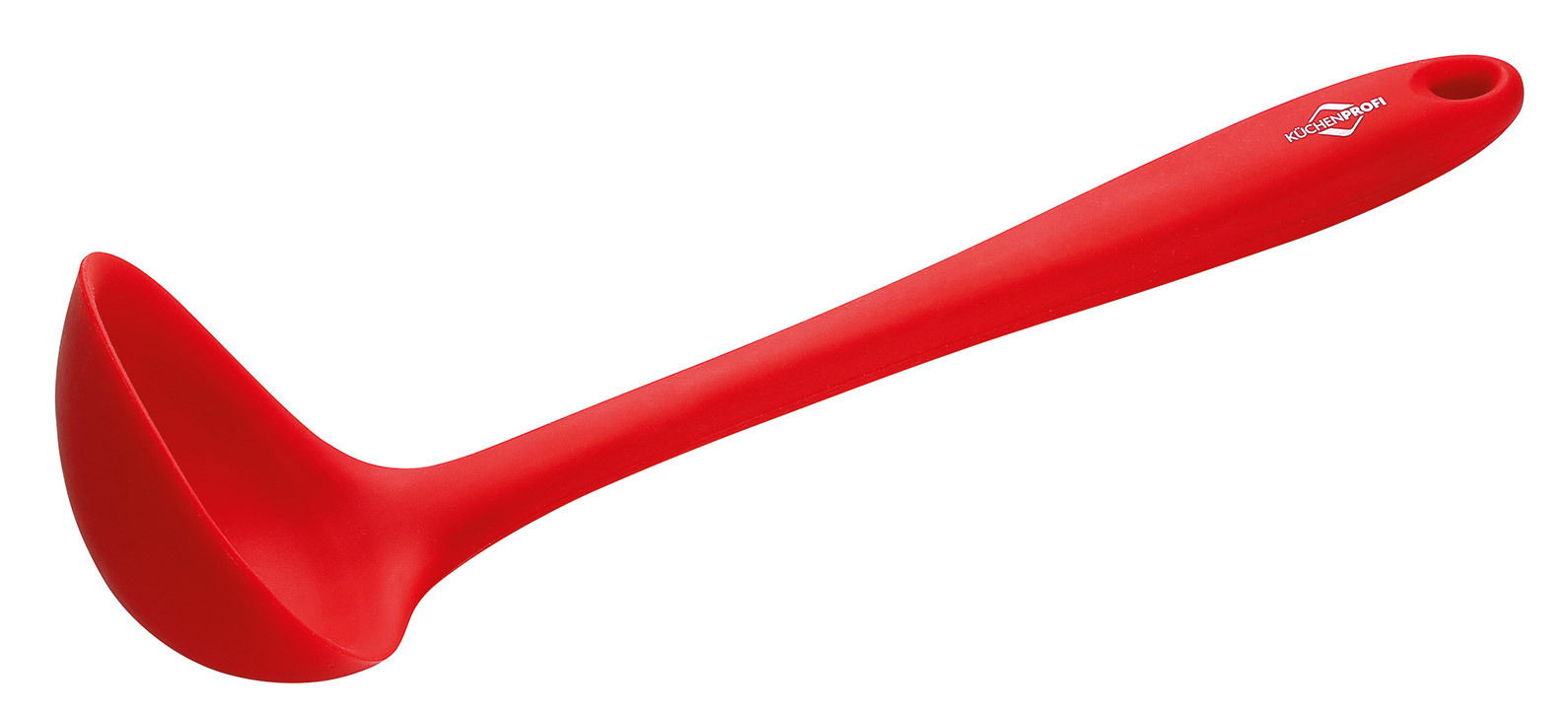 Roter Schöpflöffel TREND aus Kunststoff, seitliche Perspektive