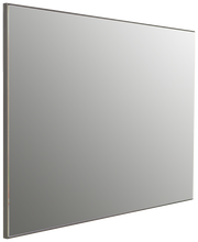 Großer rechteckiger XL-Spiegel mit schmalem Rahmen, seitliche Perspektive