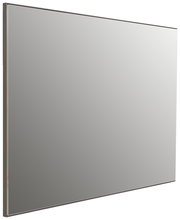 Großer rechteckiger XL-Spiegel mit schmalem Rahmen, seitliche Perspektive