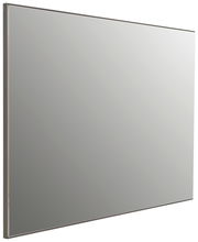 Großer rechteckiger XL-Spiegel mit schmalem Rahmen, seitliche Perspektive