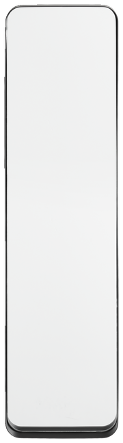 Rechteckiger Spiegel mit abgerundeten Ecken, ca. 31x120 cm, frontal abgebildet.