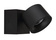 Schwarzer LED-Strahler von Globo Lighting, seitliche Perspektive