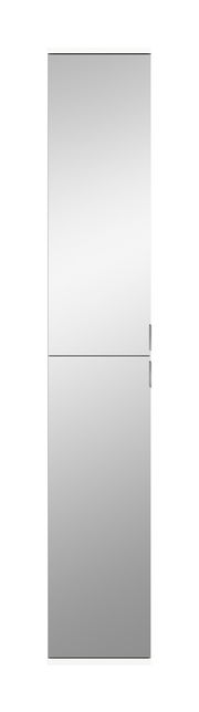 Spiegelschrank in Frontalansicht mit zwei Türen und schlichten Griffen