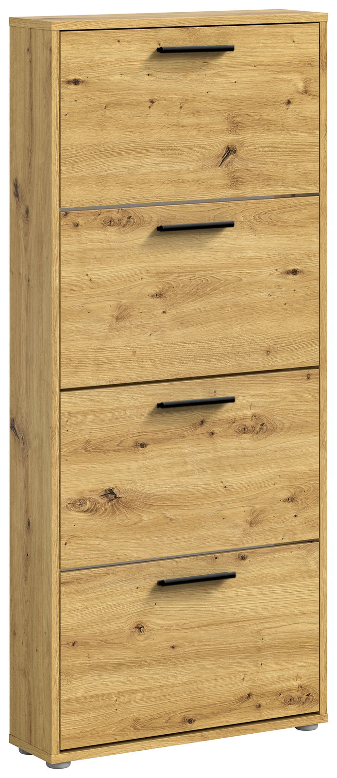 Schuhkipper aus Holz mit vier Klappen, Frontansicht