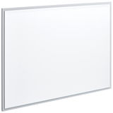 Rechteckiger, breiter Spiegel mit schmalem Rahmen, seitliche Perspektive