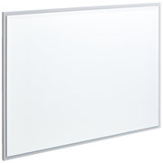 Rechteckiger, breiter Spiegel mit schmalem Rahmen, seitliche Perspektive