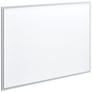 Rechteckiger, breiter Spiegel mit schmalem Rahmen, seitliche Perspektive