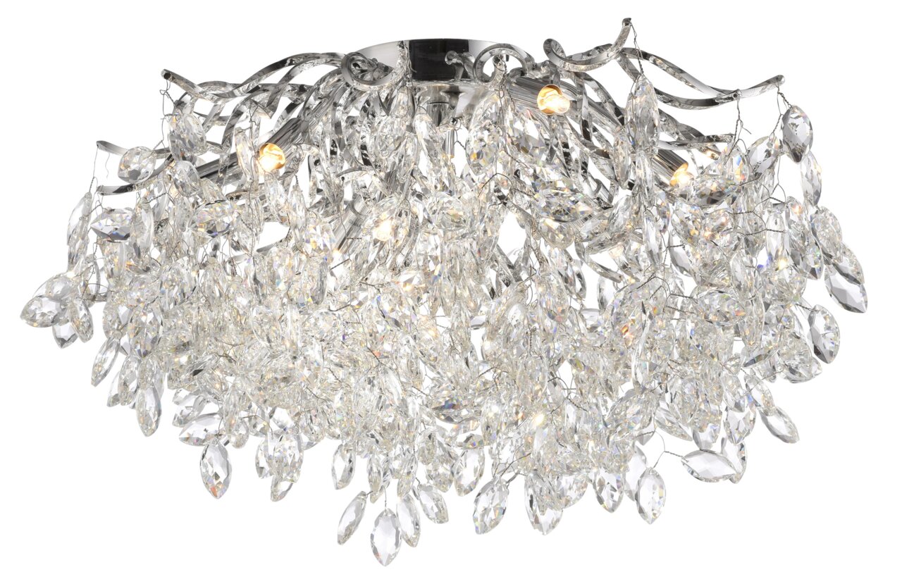 Paul Neuhaus Deckenleuchte RICICLE RICICLE Elegante Deckenleuchte RICICLE von Paul Neuhaus mit funkelnden Kristallen, seitliche Perspektive