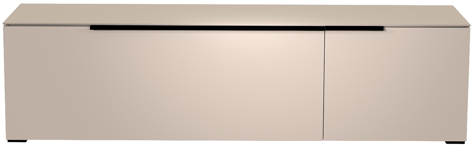 Moderano TV-Lowboard BORMIO Modernes TV-Lowboard in Beige mit glatter Oberfläche, frontal betrachtet.