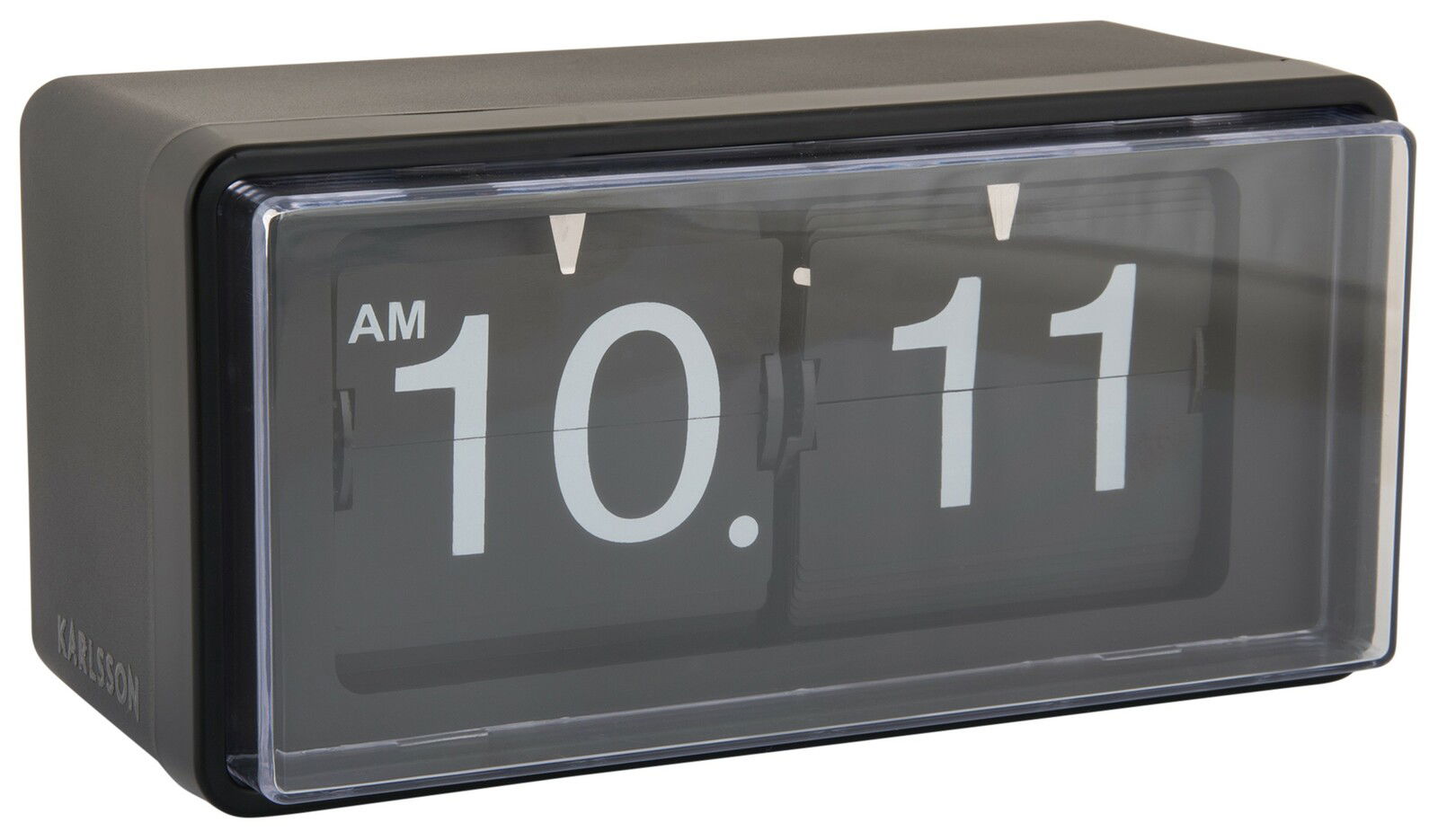 KARLSSON Wand- Tischuhr Flip RETRO schwarz 1442091