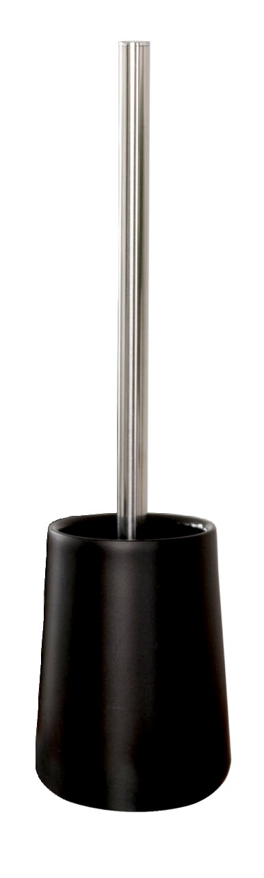 Sadena WC-Bürste KIRA Schwarze WC-Bürste Kira mit Edelstahlgriff, frontal abgebildet